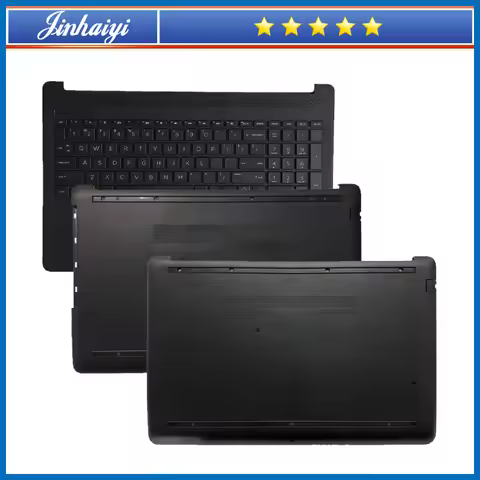For HP 15-DA DB 15- DR 250 255 G7 upper cover keyboard palm rest bottom shell lower back case touchp