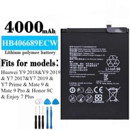 For Huawei Y9 2019 Y7 2019 Y7 Pro Mate 9 Y7 Prime 2017 Battery HB406689ECW Replacement (4000mAh)