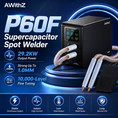 AWithZ P20B/P30C/P60F Portable Handheld Spot Welder 999 Pulse 1.0mm for 18650 Li-ion Battery Pack Ph