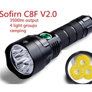 Sofirn  C8F V2.0  3* XP-L LEDs Flashlight 3500 Lumen 4 Groups Professional Powerful LED flashlight T