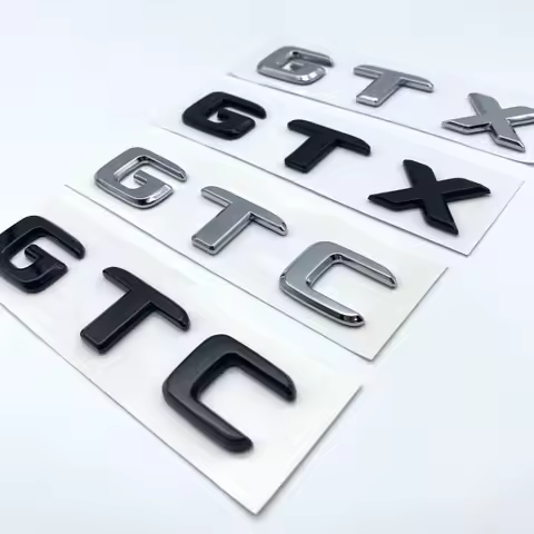 3D Flat Letters ABS Emblem GTX GTC ID4 ID6 for Volkswagen Car Tailgate Trunk Lid Nameplate Badge Log