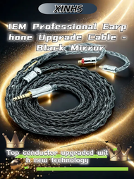 XINHS-12 8Core สีดำกระจกหลายองค์ประกอบ HiFi หูฟังอัพเกรดสายเคเบิล 2PIN MMCX โมดูลเสียงสำหรับ CCA Pol