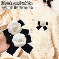 4/2/1Pcs Black and White Camellia Brooch - Vintage, Elegant - Camellia Pins - Ladies Brooch Bow Tie 