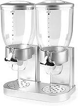 LACOR - 62597 – Cereal Dispenser, Nuts, Pasta and Candy, Double Container, Two 3.5 L Containers, Rot