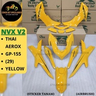 (STICKER TANAM/AIRBRUSH) RAPIDO COVER SET YAMAHA NVX V2 THAI AEROX GP-155 (29) YELLOW