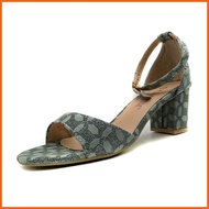 ◟ ♈ ◿ Nobless Korean Suede High Heel Sandals Block Heels KF41201