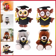[Blesiya1] Graduation Stuffed Animal Toy with Gown Cap for Graduation