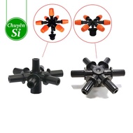 Split 6, divide 7 branches of mist nozzle - 6-way, 7-way mist nozzle