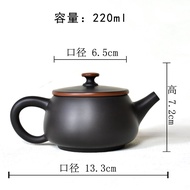 Handmade Large Mouth Han Tile Tím / Tím Violet / Tím Hoa Cà Ấm Trà Đất Sét Nguyên Bản Mỏ Bộ Trà Nồi