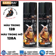Chai sơn xịt phủ bóng Samurai 128 màu trong và 128A màu trong mờ 400ml chính hãng - Nhập khẩu Malays