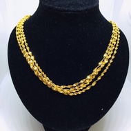 RANTAI LEHER EMAS BANGKOK COP 916/necklace women 916 stamping