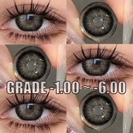 Eyeshare [Grade -1.00 to -6.00] PATTAYA Black Contact Lenses 2pcs/1pair Color Contact Lens Make Up L