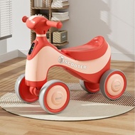 Ready Stock 1-3 Years Old Baby Scooter Can Sit Four-Wheel Children's Scooter Balance Car Lighting To