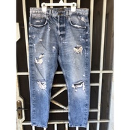 Zara Ripped and levis 501 Jeans second hand