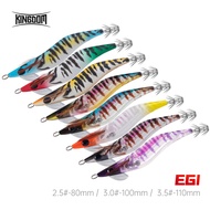 Kingdom EGI SHRIMPER Fishing Lure 80mm/100mm/110mm 10g/15.5g/19.5g Squid Lure Lead Eging Lure Sinker