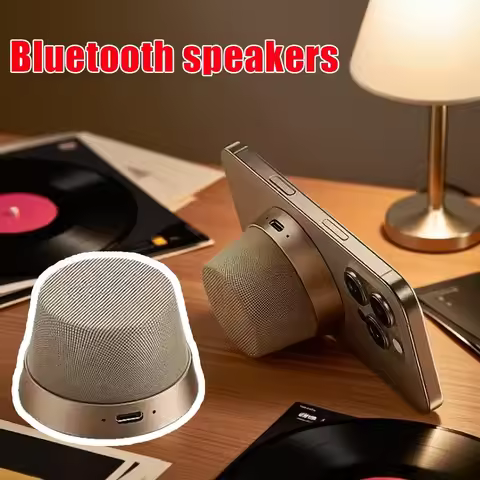 Mini Multifunctional Wireless Speaker Strong Magnet Magnetic Fabric Stand for Cell Phone Computer Ou