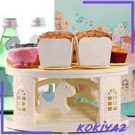 [Kokiya2] Carousel Cupcake Holder 360 Degree Automatic Rotating Plates Rotated Sushi Machine Cookie 