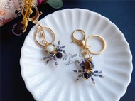 手作 吊墜 蜘蛛 財運亨通 黑曜石 虎眼石 硨磲 鑰匙圈 掛飾