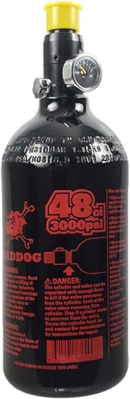 Maddog 48/3000 Aluminum Compressed Air HPA Paintball Tank with Regulator -   PCP - Fresh Hydro Date 