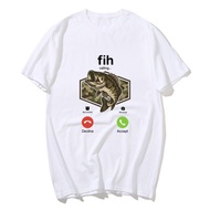 Fih Calling Camo Funny Meme T-shirt Casual Fashion Short Sleeve T-shirts Men Women Clothing Oversize