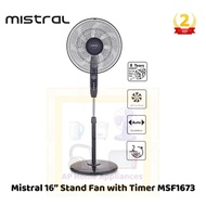 Mistral 16" Stand Fan (7 Bladed) with Timer MSF1673 | MSF 1673 (2 Years Warranty)