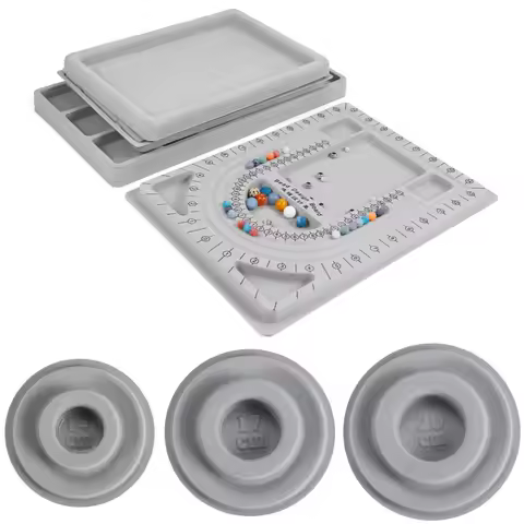 Flocked Bead Board Bracelet Necklace Beading Organizer Artistry Tray Design Measuring Tool for DIY J