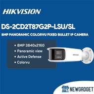 HIKVISION DS-2CD2T87G2P-LSU/SL 8MP PANORAMIC COLORVU ACTIVE DEFENSE BULLET IP CAMERA