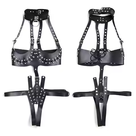 Body Harness Full for Women Garter Bondage Belts Set Strappy Adjust Bondage Chest Harness Cage Bra P