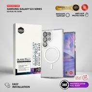GLASS PRO Magnetic Case Samsung Galaxy S23 Plus FE Ultra - MagSafe Clear Shockproof Camera Protectio