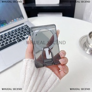 WHUEAL Clear Magnetic Card Holder Wallet Case For Magsafe IPhone 16 15 14 13 Pro Max With Fold Phone