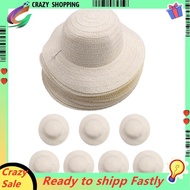 20 Pcs DIY Straw Hat Set Beach Summer Work Farmer Hats for Men Women Kids Cowboy Birthday Party Deco