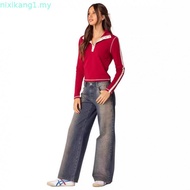 H&M (H&M) Women's Low Waist Jeans Sack Leg Curved Fit Straight Cut 1213944_1