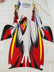 Bộ tem decal dán xe máy Honda wave s110 đuôi dài màu đỏ zin thái siêu đẹp