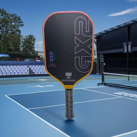 Gearbox Pickleball Paddle | 16mm GX2 Elongated with High-Density Carbon Rib Core | 3K Woven Raw Carb