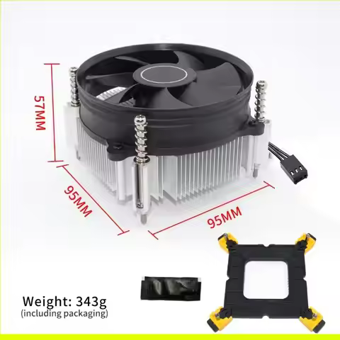 CPU Cooler Fan 9cm CPU Heatsink 2000RPM Cooling Radiator for LGA 115X 1200 1700 1356 1150 1151 1155 