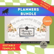 Ultimate Canva Planner Bundle | Canva Template | Canva Planner | Editable Canva Template |