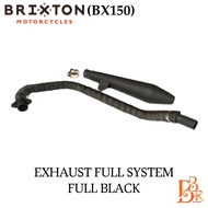 BRIXTON BX150 ORIGINAL OLD SCHOOL VERSION FULL SYSTEM EXHAUST - BLACK