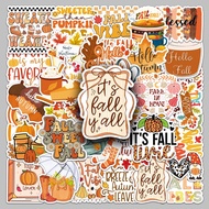 10/50 HAPPY FALL Autumn Atmosphere Stickers Luggage DIY Waterproof Decorative Stickers
