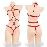 Seductive Lingerie Set with Bondage Rope and Net