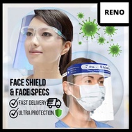 Ready Stock Face Shield Anti Virus Face Protection eye protection Anti-saliva Extra Protection anti fog anti splat Covid