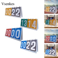 [Vsenkes] 4- Flip Scoreboard, Large Scoreboard for Competition Games, Table Scoreboard for Basketbal