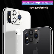 New for IPhone X XS Max Turn To 11 Pro Max Case Camera Lens Second Change for IPhone 11 Pro Max Cover Tempered Glass Protector Len