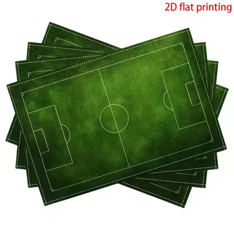 2D Football Field Placemats Heat Resistant Table Mats Dining Table Great Practical Gift Choice Footb