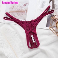 [AmongSpring] Women Solid Gstring Opening Crotch Thong Panties Brief Lingerie Underwear Sexy