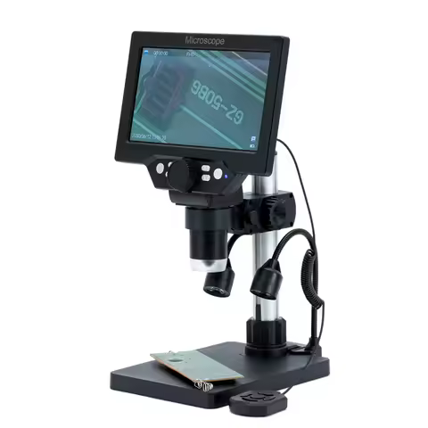 Professional Digital Microscope 1200X Magnification 7" LCD Adjustable Display 12MP Electron Microsco