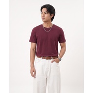 DAPPER | Round Neck Maroon T-Shirt - 6593TRV