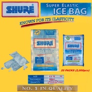 1Bundle SHURE ICE BAG (20 packs/ 2000pcs) Plastic Yelo Water / Ice Tubig [Nagbebenta]