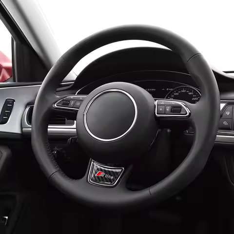 Auto Steering Wheel Sline Logo Sticker Car Accessories For Audi A1 A3 A4 A5 A6 A7 A8 Q2 Q3 Q5 Q7 S3 