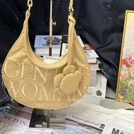 Deere Jack Gentlewoman Suede กระเป๋าสะพายไหล่ตัวอักษรดีไซน์รูปพระจันทร์ครึ่งเสี้ยวสำหรับใช้ในทุกวัน