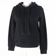 Excellent condition VALENTINO XB3MF16C71R cotton embossed logo cropped pullover hoodie, black, size 